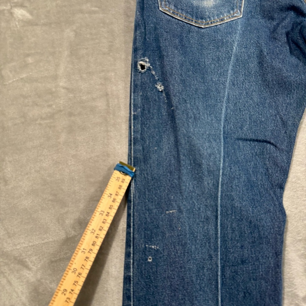 VTG Y2K Levi's 517 Bootcut Jeans Men's 33x30 Blue Medium Wash 2000's Distressed - Picture 13 of 15